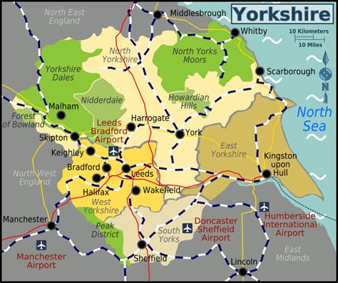 Yorkshire National Parks Map