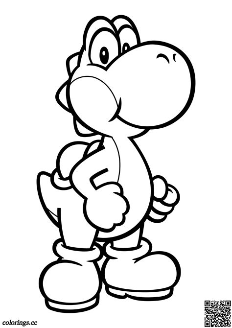 Yoshi Coloring Pages Cute K5 Worksheets