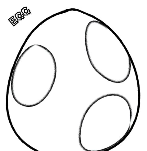 Yoshi Egg Coloring Page