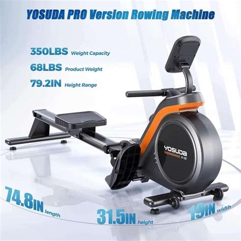 yosuda magnetic pro rowing machine length