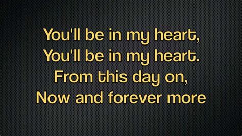 you'll be here in my heart lyrics