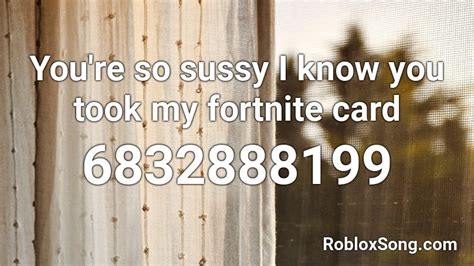 you\'re so sussy Roblox ID