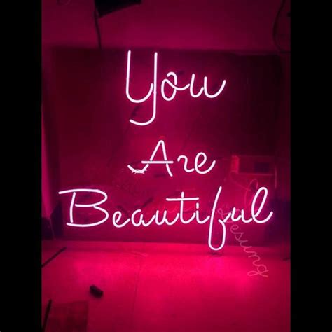 you are beautiful neon sign