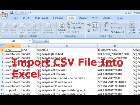 you can create a .csv file in excel by separating the information with commas