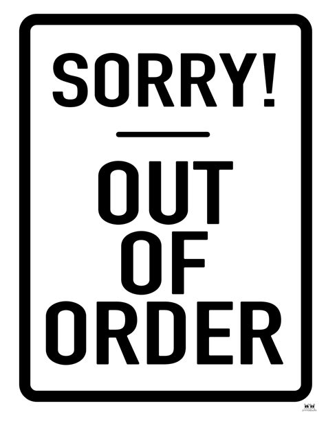 you out of order