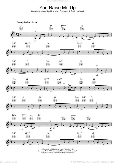 you raise me up violin sheet music