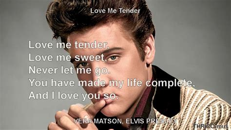 you tube elvis presley song love me tender