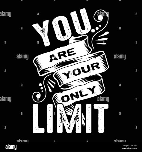 Motivational and Life Inspirational Quotes Your only limit is you. Blurry background Stock