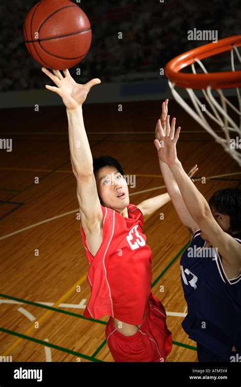 young asian basketball players