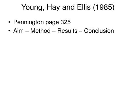 young hay mcweeny flude and ellis 1985