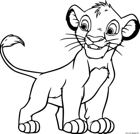 young simba coloring pages