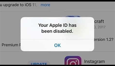 Your Apple Id Has Been Disabled App Store Fix ID Here's How To Enable