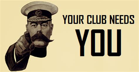 your club needs you poster