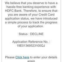 your credit card is declined hdfc