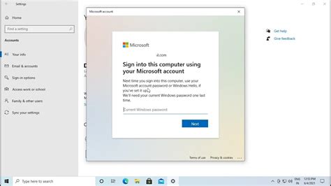 your current windows password one last time