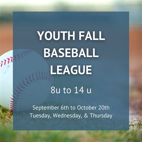 youth fall baseball leagues near me