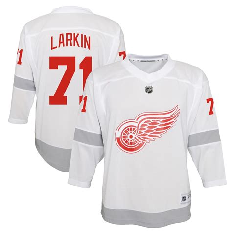 youth larkin red wings jersey