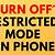 youtube how to turn off iphone 13 restricted