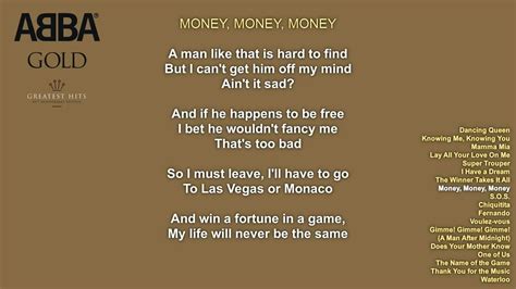 youtube abba song money money money lyrics