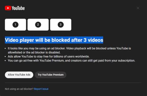 youtube blocking video playback