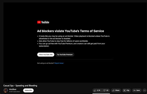 youtube blocking video player