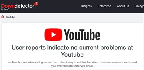 youtube down detector report