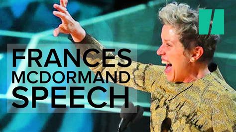 youtube frances mcdormand oscar speech