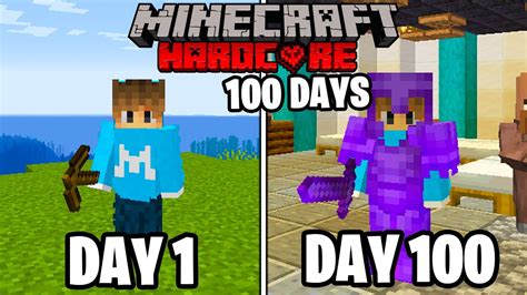 youtube i survived 100 days in minecraft
