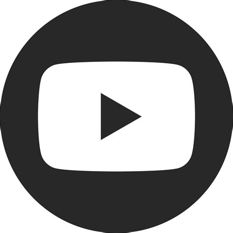 youtube logo black and white png