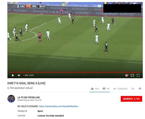 youtube partite serie a