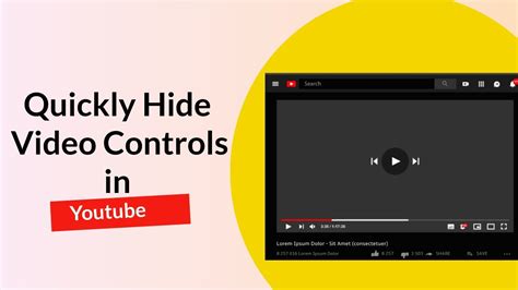 Youtube Player Hide Controls