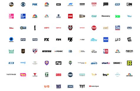 youtube streaming tv channels list