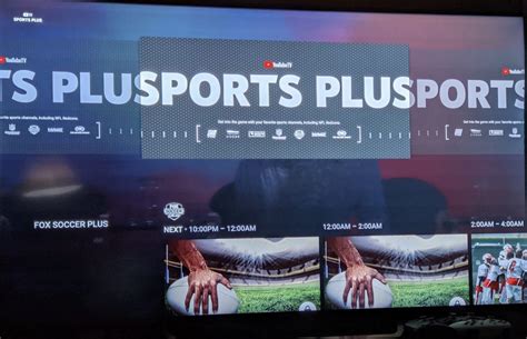 youtube tv sports plus package channels