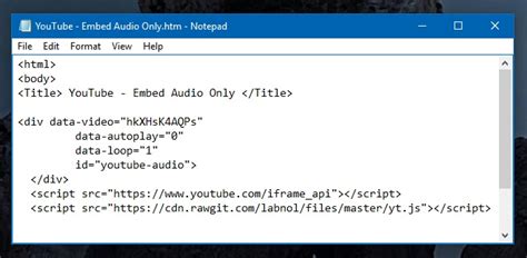 youtube video loop embed code