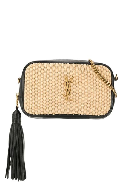 Ysl Raffia Camera Bag Black
