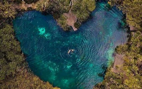 yucatan peninsula heart shaped cenote