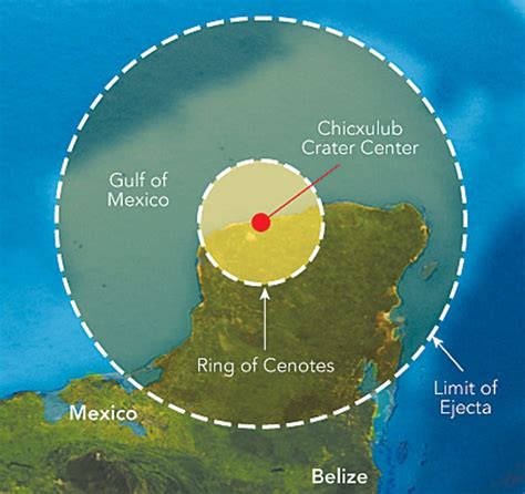 yucatan peninsula map crater