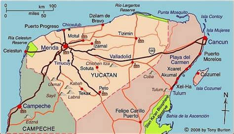 yucatan state map