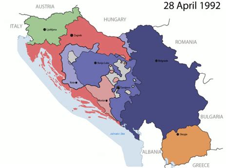 yugoslavia split into what countries