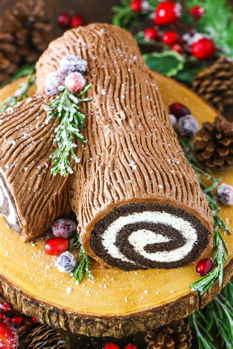 Easy Chocolate Yule Log Cake Bûche de Noël Recipe