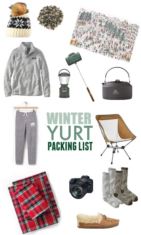 Yurt Packing List