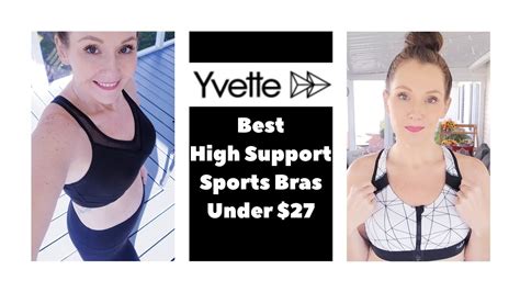 Yvette Sports Yoga Bra High Neck Breathable Mesh Front Activewear Bra