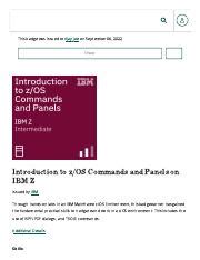 Z/Os System Commands