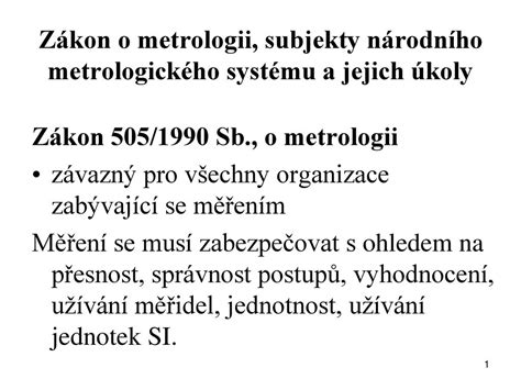 zákon o metrologii 505