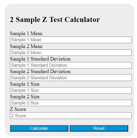 Z-Test Calculator With Steps