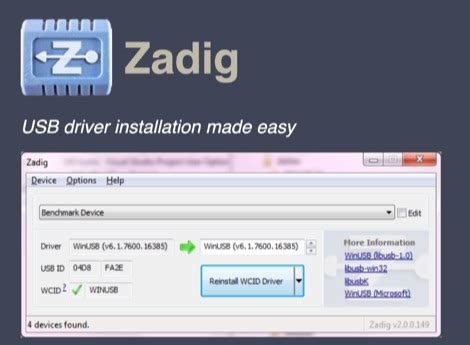 zadig driver windows 10