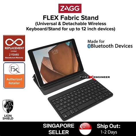 Zagg Flex Universal Keyboard & Stand Black