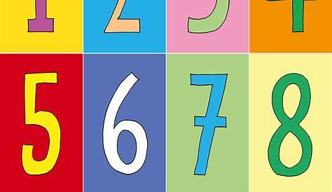 Aufkleber Zahlen-Set "1-10" viereckig