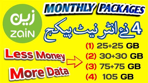 zain monthly internet package