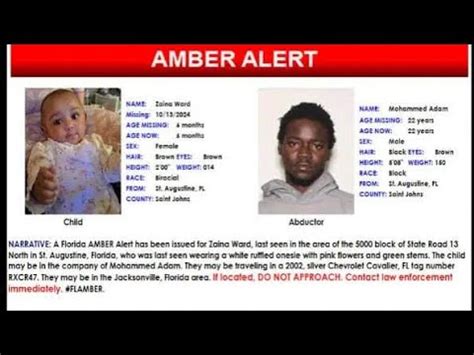 zaina ward amber alert
